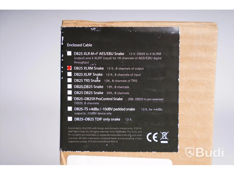 Multi-core kabel - Avid DigiSnake DB25 XLRM Snake 8 Channels. Ny, Obruten förpackning.