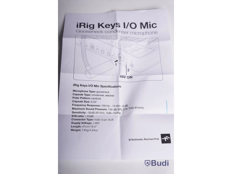Mikrofon - iRig Keys I/O Mic. Ny, Obruten förpackning.