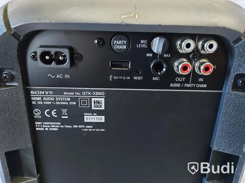 Sony GTK-XB60 Home audio system bärbar Bluetooth högtalare