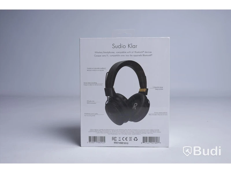 Trådlösa hörlurar - Sudio, Klar, Noise Cancelling. Ny, Obruten förpackning.