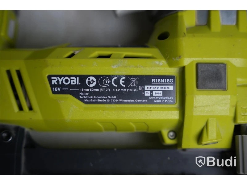 Spikpistol - RYOBI R18N18G ink batteri och batteriladdare