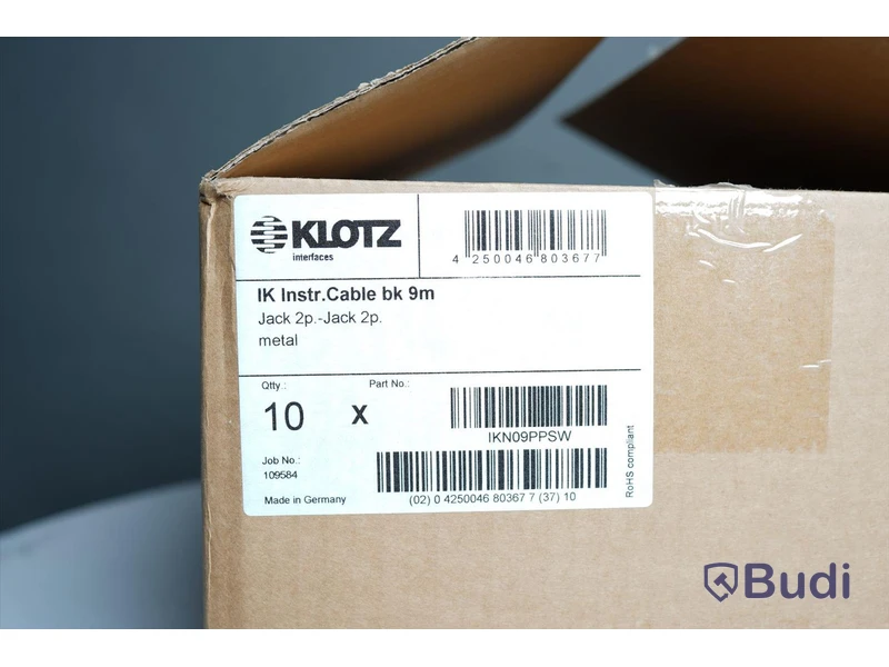 Telekabel 10st - Klotz IK Instrument Cable 9m. Ny, Obruten förpackning.