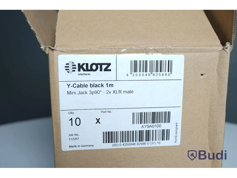 Y-Kabel 10st - Klotz Mobile Rec 1m. Ny, Obruten förpackning.