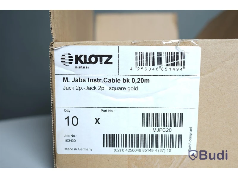 Patchkabel 7st - Klotz M. Jabs 0,20m. Ny, Obruten förpackning.