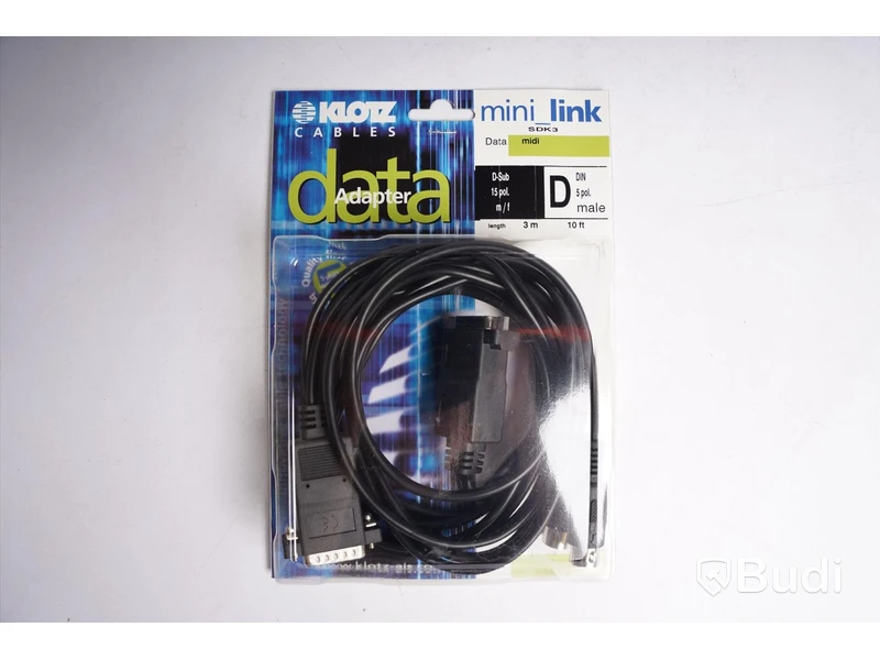 Data/Midi Kabel 10st - Klotz SDK3 3m. Ny, Obruten förpackning.