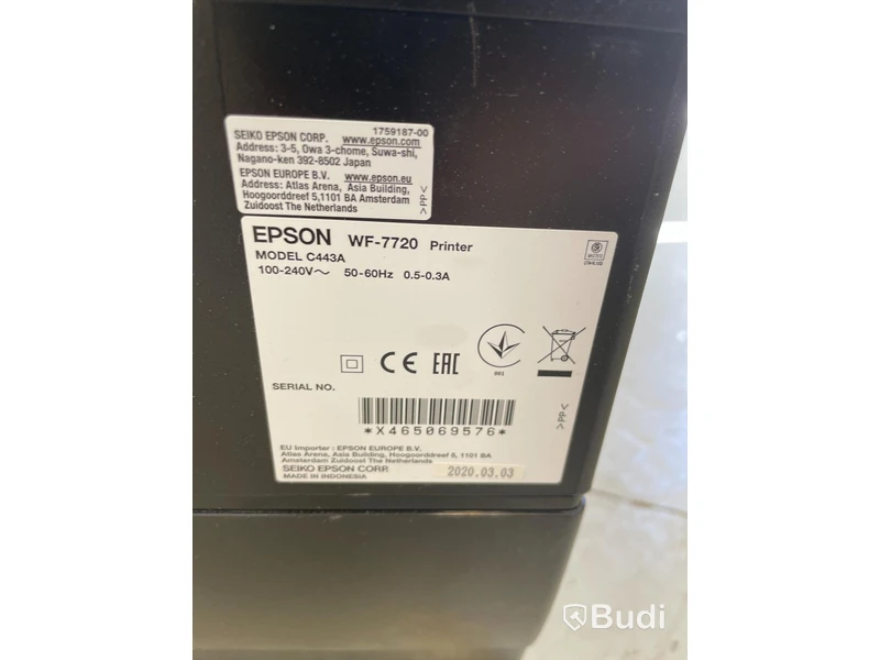 Skrivare EPSON Wf-7720. Funktion oklar.