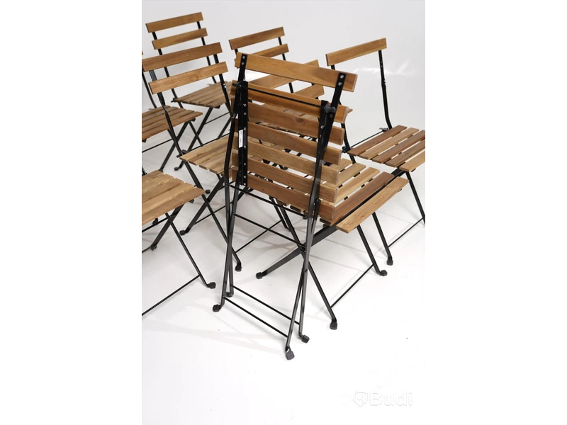 Trädgårdsstolar ihopfällbara 9 st. - IKEA Tärnö 2019 (Underrede till bord medföljer 2 st)