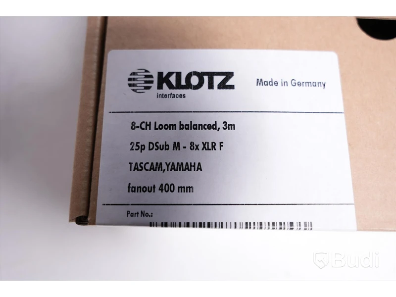Multikabel 2st - Klotz 8-CH Loom Balanced 3m