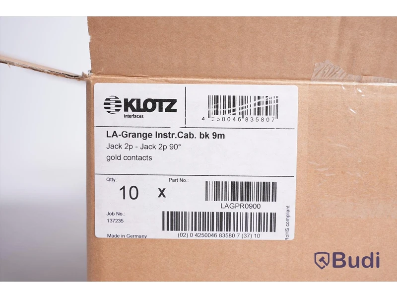 Telekabel 10st - Klotz La Grange 9m. Ny, Obruten förpackning.