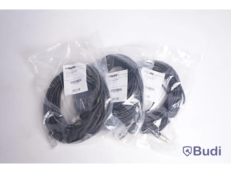 Mikrofonkabel 3st - Klotz M1 20m. Ny, Obruten förpackning.