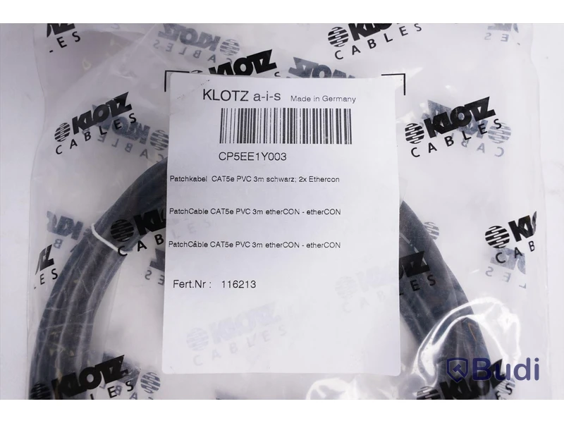 Digital Kabel 4st - Klotz CP5EE1Y003 3m. Ny, Obruten förpackning.