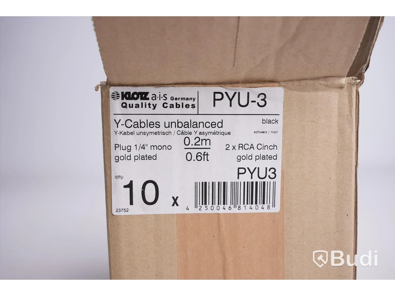 Y-Kabel 10st - Klotz PYU-3 20cm. Ny, Obruten förpackning.