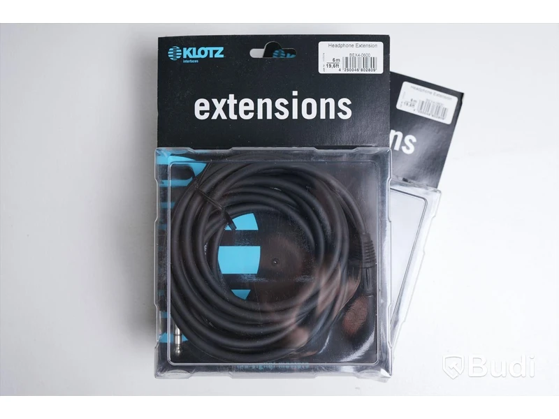 Telekabel förlängning 2st - Klotz Headphone Extension BEX4-0600, 6M. Ny, Obruten förpackning.