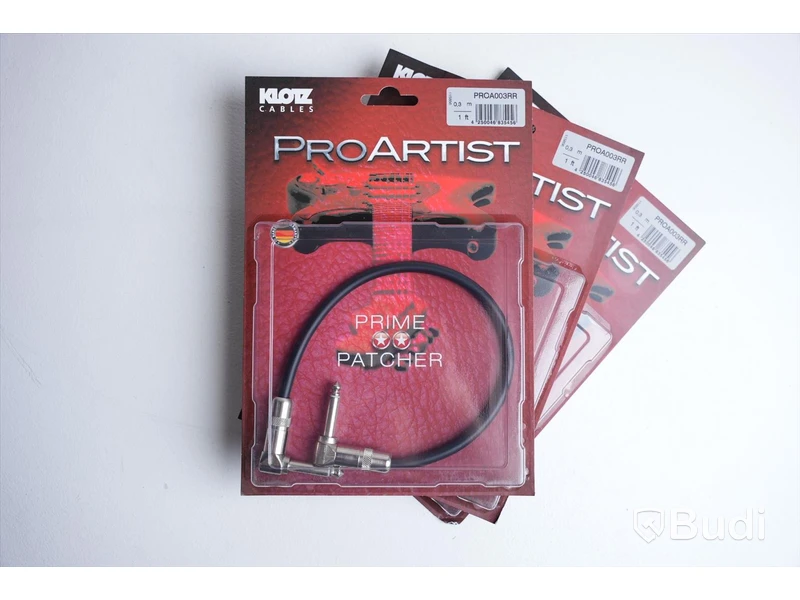 Patchkabel 3st - Klotz ProArtist PROA003RR, 0,3m. Ny.