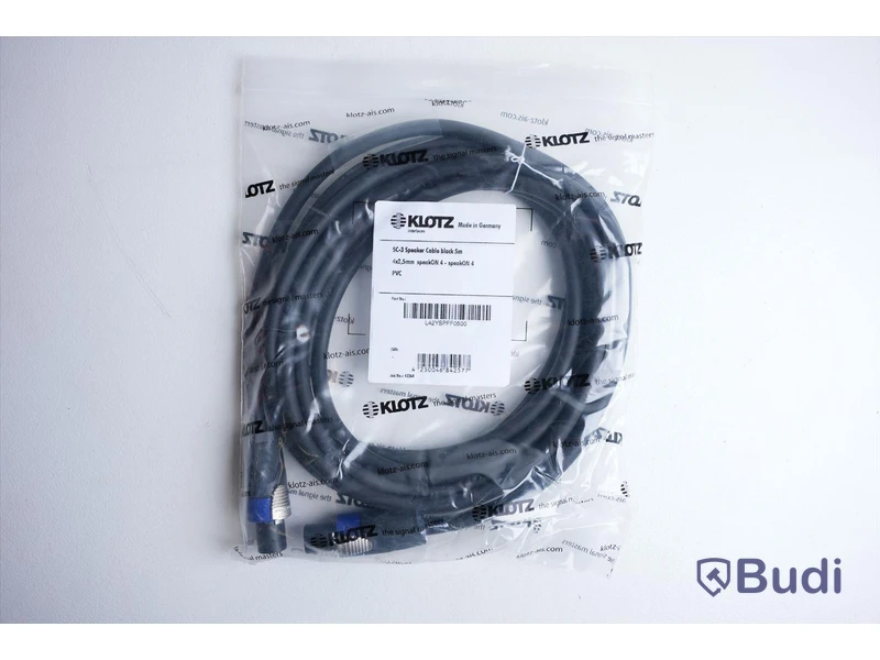 Speakon-kabel - Klotz SC-3 Speaker Cable, 5m. Ny.