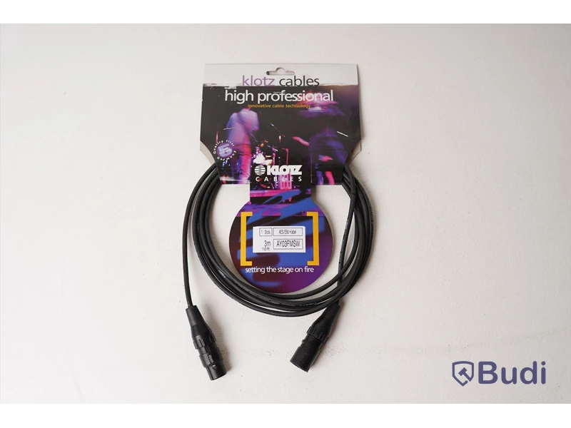 AES/EBU kabel 8st - Klotz AY03FMSW 3m. Ny, Obruten förpackning.