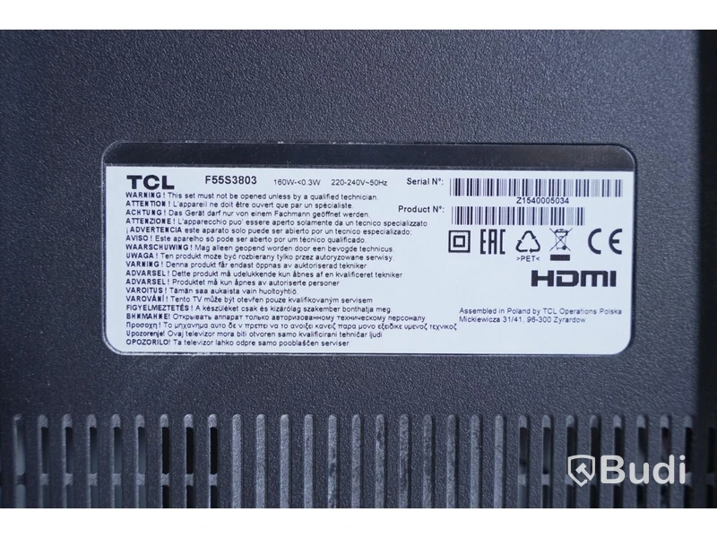 LED TV, TCL 55 tum Modell: F55S3803