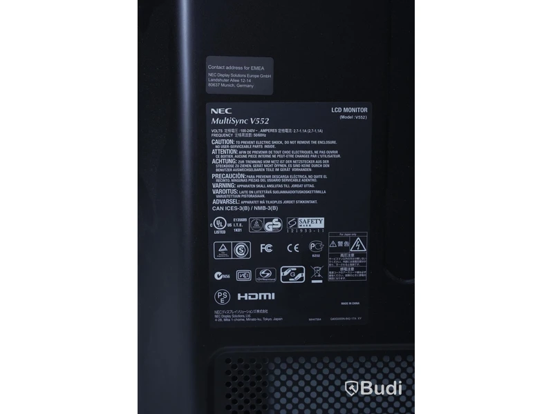 TV-skärm NEC 55 tum, Modell: V552