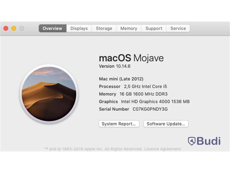 Mac mini - Late 2012, 16 GB RAM, 120 GB SSD SATA.