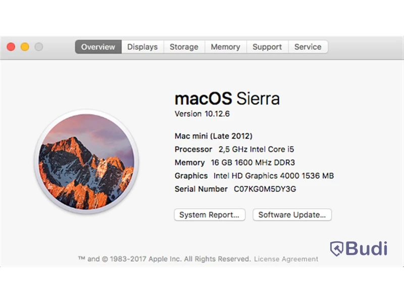 Mac mini - Late 2012, 16 GB RAM, 120 GB SSD SATA.