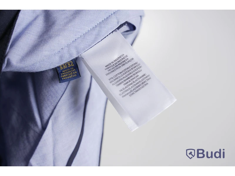 Byxor/chinos - Polo Ralph Lauren, Slim fit stretch chinos, Marinblå, Strl. 33/32, Herr. Ny.
