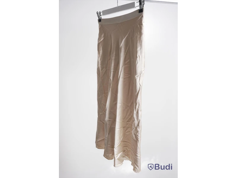 Kjol silke - Ahlvar Gallery, Hana Satin, Beige, strl. XS, Dam. Ny.