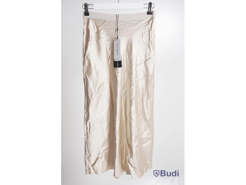 Kjol silke - Ahlvar Gallery, Hana Satin, Beige, strl. XS, Dam. Ny.