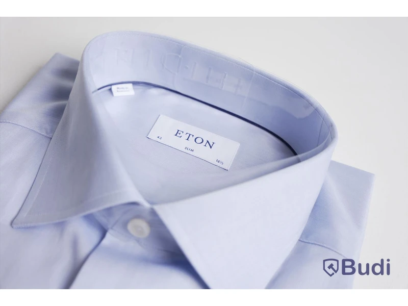 Skjorta - Eton, Slim fit signature twill, blå, strl. 42, Herr. Ny.