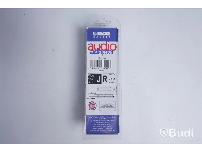3 st Audio Stereo Adapter kablar -  KLOTZ PYS-2