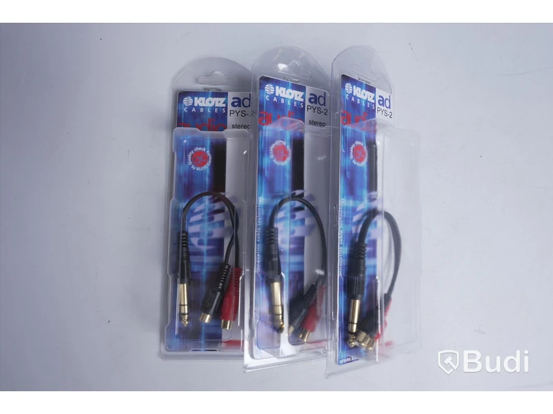 3 st Audio Stereo Adapter kablar -  KLOTZ PYS-2