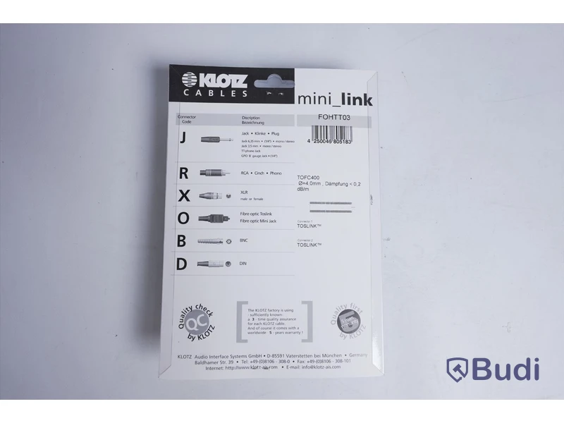 3 st Audio Digital kablar - KLOTZ FOHTT03, 3 m