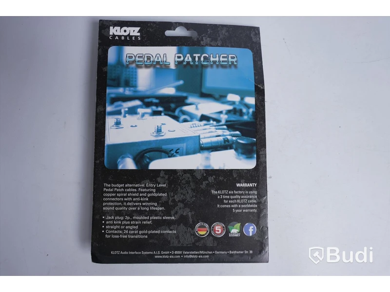 2 st Diverse Patchkablar - KLOTZ, 0,3 m