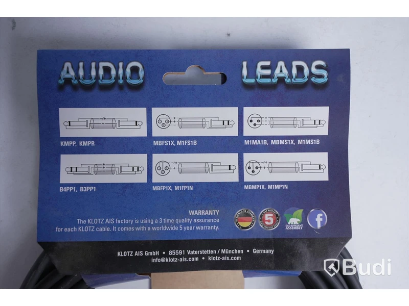 3 st Audio Leads kablar - KLOTZ M1MP1N1000, 10 m