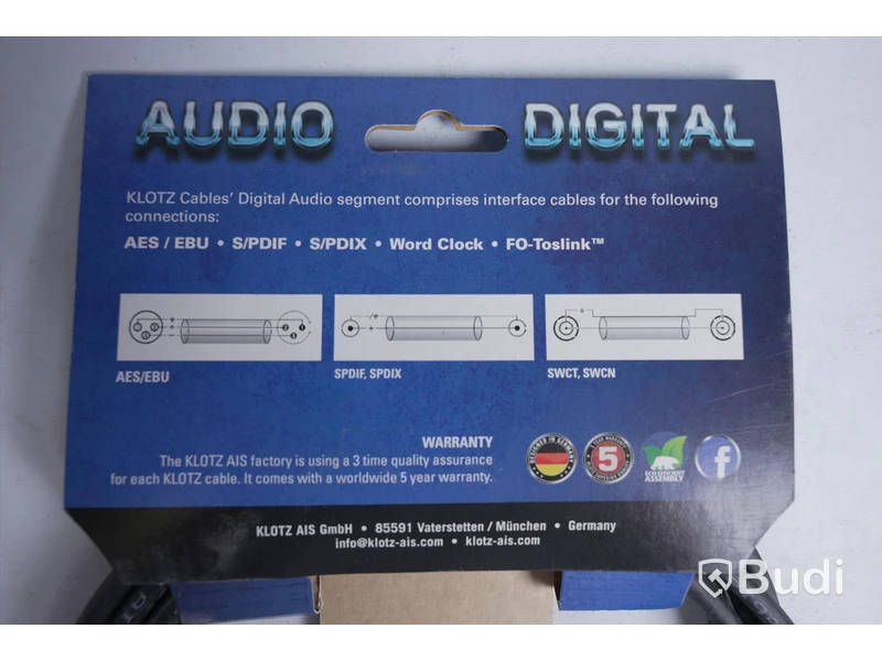 3 st Audio Digital kablar - KLOTZ SPDIX3.0SW, 3 m