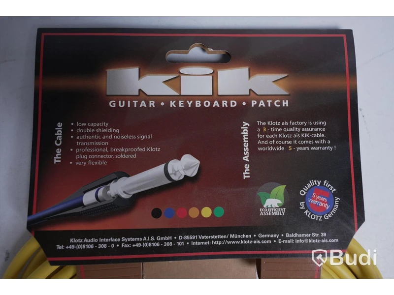 2 st KiK Patchkablar - KLOTZ KIK4.5PPGE, 4,5 m