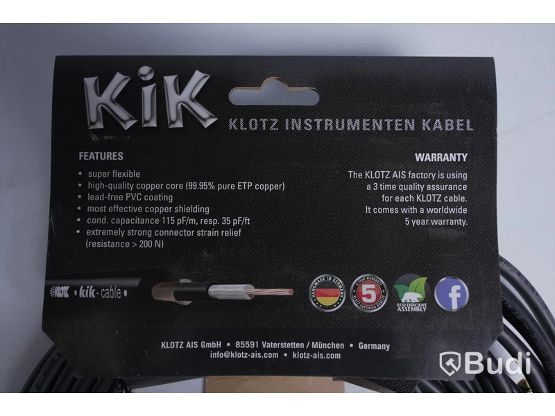 2 st Diverse KiK Instrumentkablar - KLOTZ