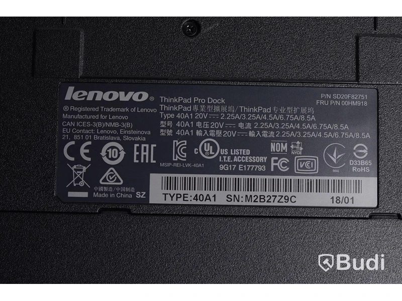 Dockningsstation - Lenovo, ThinkPad Pro Dock. Inkl. laddare.