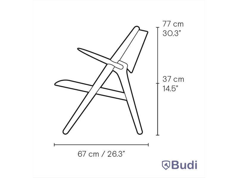 Designstol - Carl Hansen & Son, CH28T Lounge Chair, Design Hans J. Wegner, tillverkad 2008, ek.