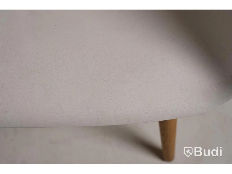 2 st. Designstol - Muuto, Fiber Armchair, natural white återvunnen plast och ek.