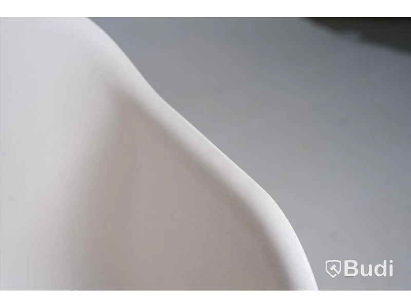 2 st. Designstol - Muuto, Fiber Armchair, natural white återvunnen plast och ek.