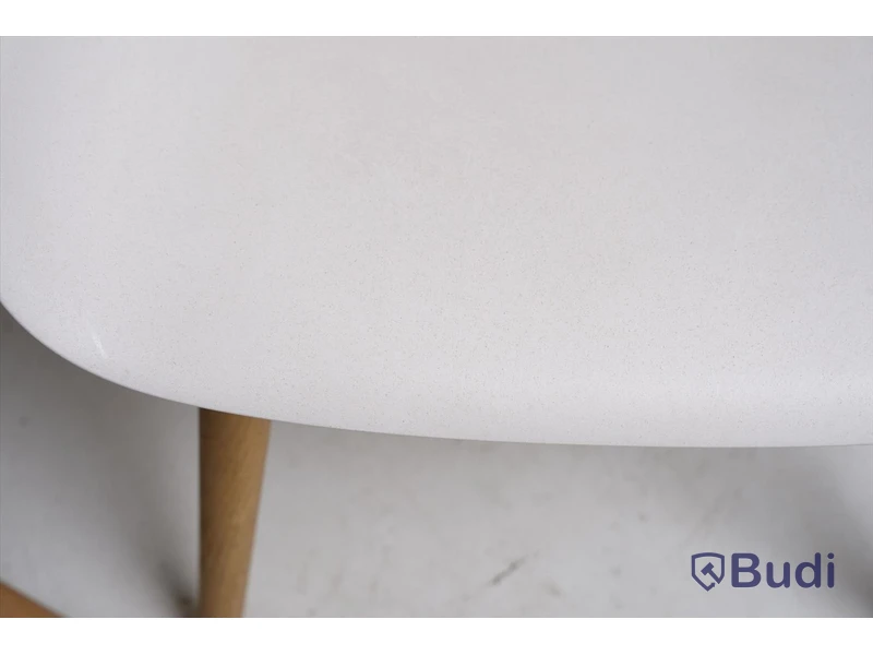2 st. Designstol - Muuto, Fiber Armchair, natural white återvunnen plast och ek.