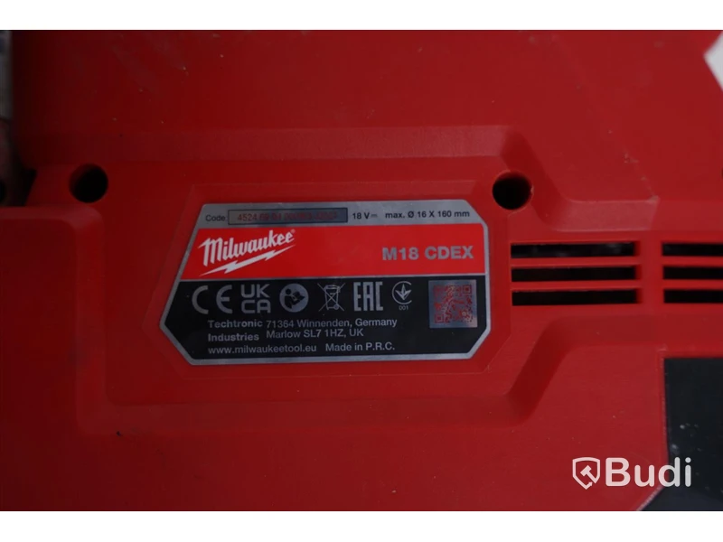 Dammutsug Milwaukee M18 CDEX inkl. tillbehör, låda ej original.