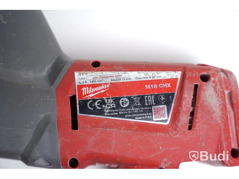Borrhammare Milwaukee M18 CHX inkl. originallåda och tillbehör.