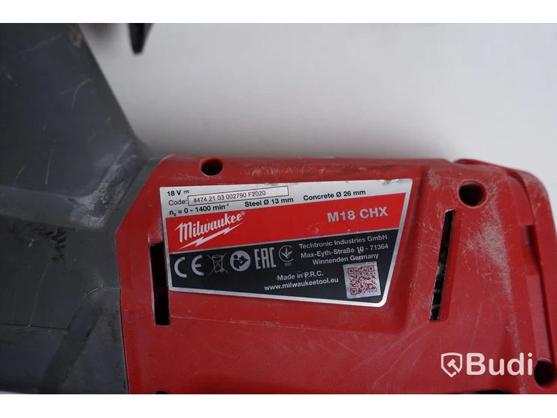 Borrhammare Milwaukee M18 CHX inkl. tillbehör.