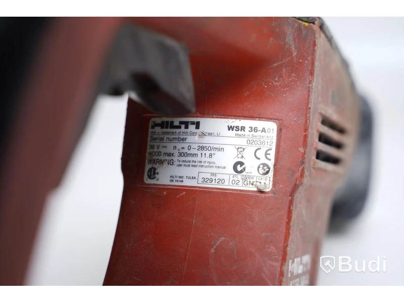 Tigersåg Hilti WSR 36-A01 inkl. extra batteri.