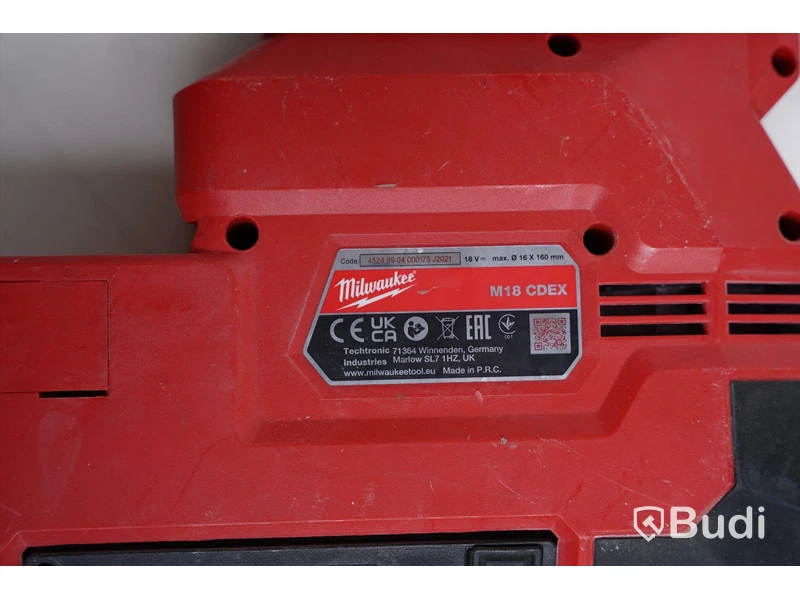 Dammutsug Milwaukee M18 CDEX.