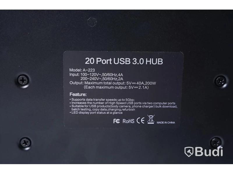 USB Laddningsstation, Sipolar 20 Ports USB Charging Hub Modell: A223