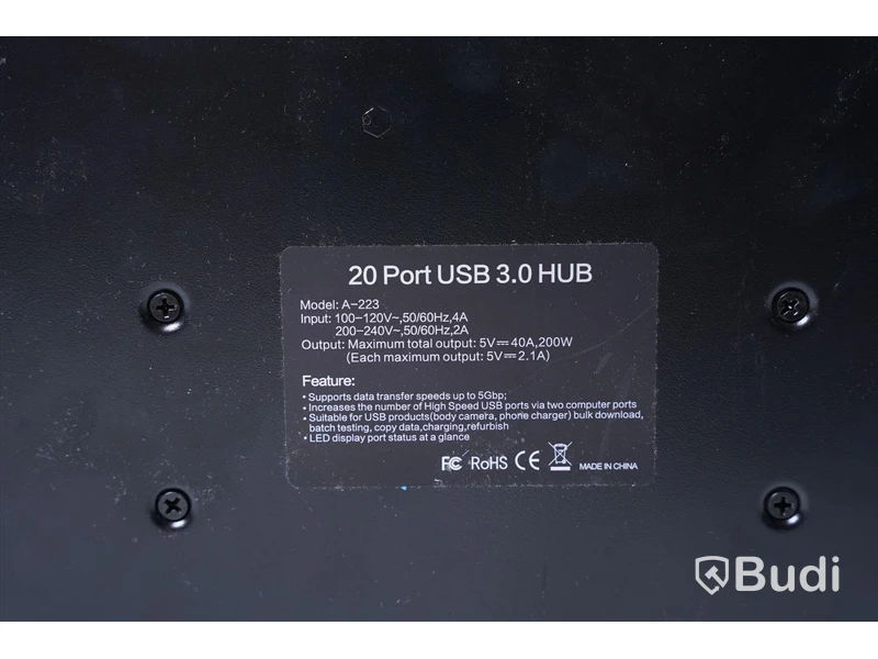 USB Laddningsstation, Sipolar 20 Ports USB Charging Hub Modell: A223