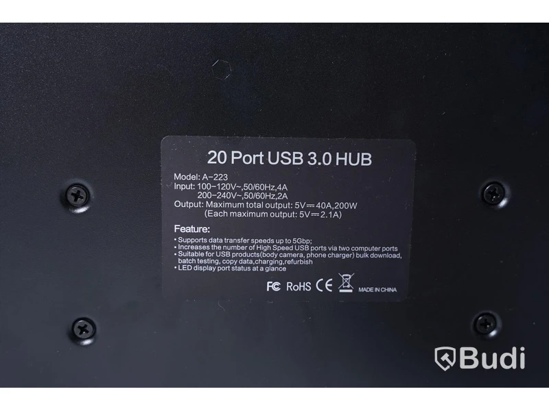 USB Laddningsstation, Sipolar 20 Ports USB Charging Hub Modell: A223
