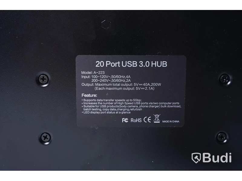 USB Laddningsstation, Sipolar 20 Ports USB Charging Hub Modell: A223